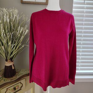 A New Day - Crew Neck - Long Sleeve Sweater - Fuchsia Pink - Medium